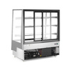 Vitrine réfrigérée 3 étagères 650 l, LED, noire, refroidissement dynamique | HENDI 233320