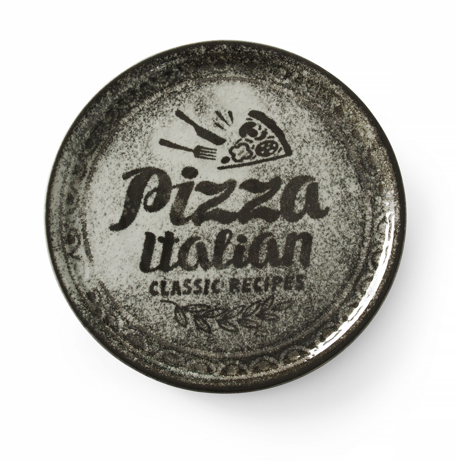 Assiette à pizza Recipe Collection Brick Black - Ø 31 cm | HENDI 768761
