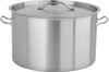 Casserole basse en acier inoxydable - capacité 58 L avec couvercle | YATO YG-00052