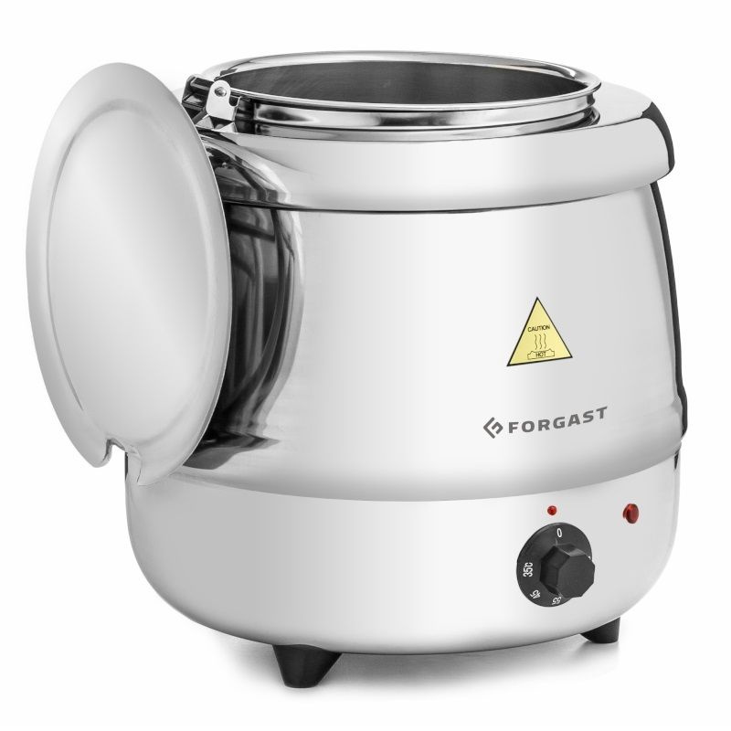 Marmite électrique à soupe 10 L, corps en acier inoxydable | FORGAST FG03011