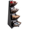 Présentoir de buffet à quatre niveaux MULTITRACK, noir, 33x19,5x53 cm | APS 11414