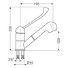 Mitigeur de lavabo avec bec extractible, douchette | AIFO AG-232