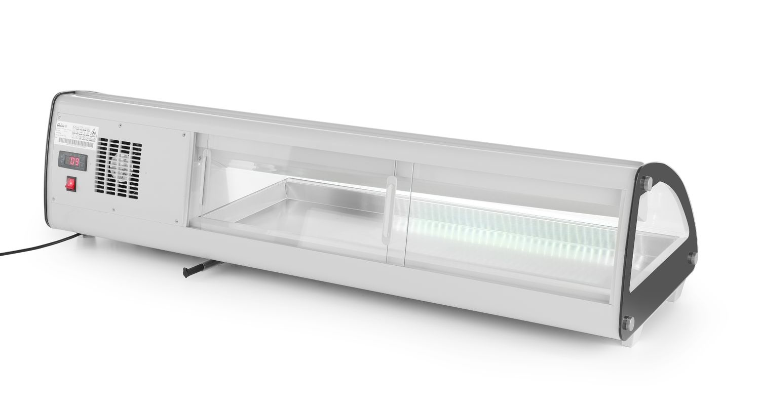 Vitrine réfrigérée pour sushi, 63 l, LED, 3-7°C, 130,7x45x33 cm | HENDI 233757