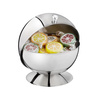 Sucrier avec couvercle roll-top, acier inoxydable, 14x14 cm | APS 33