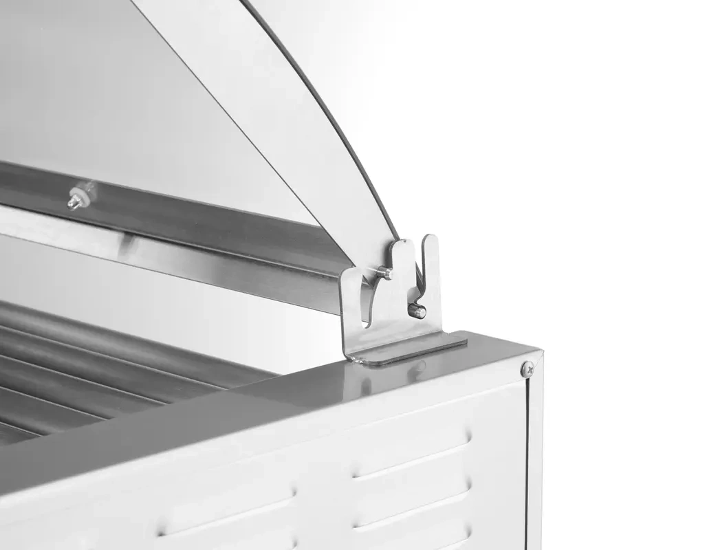 Réchauffeur à rouleaux pour hot-dogs, monozone avec couvercle, 9 rouleaux, 0,79 kW, 230 V | HENDI 268643