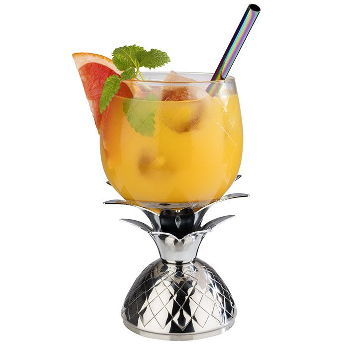 Mug PINEAPPLE, acier inoxydable et verre, 8.5x17.5 cm, 350 ml | APS 93375