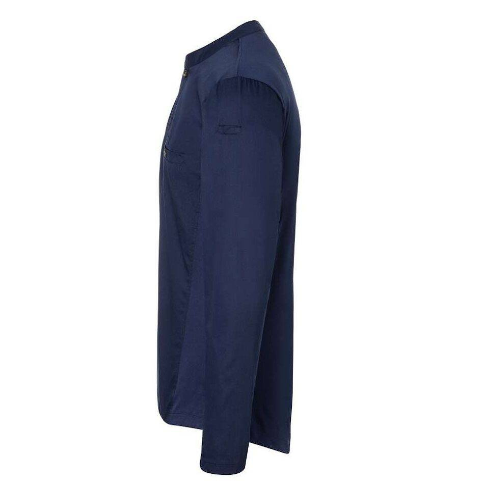Chemise de cuisine Performance manches longues bleu marine | KARLOWSKY TM 6-10
