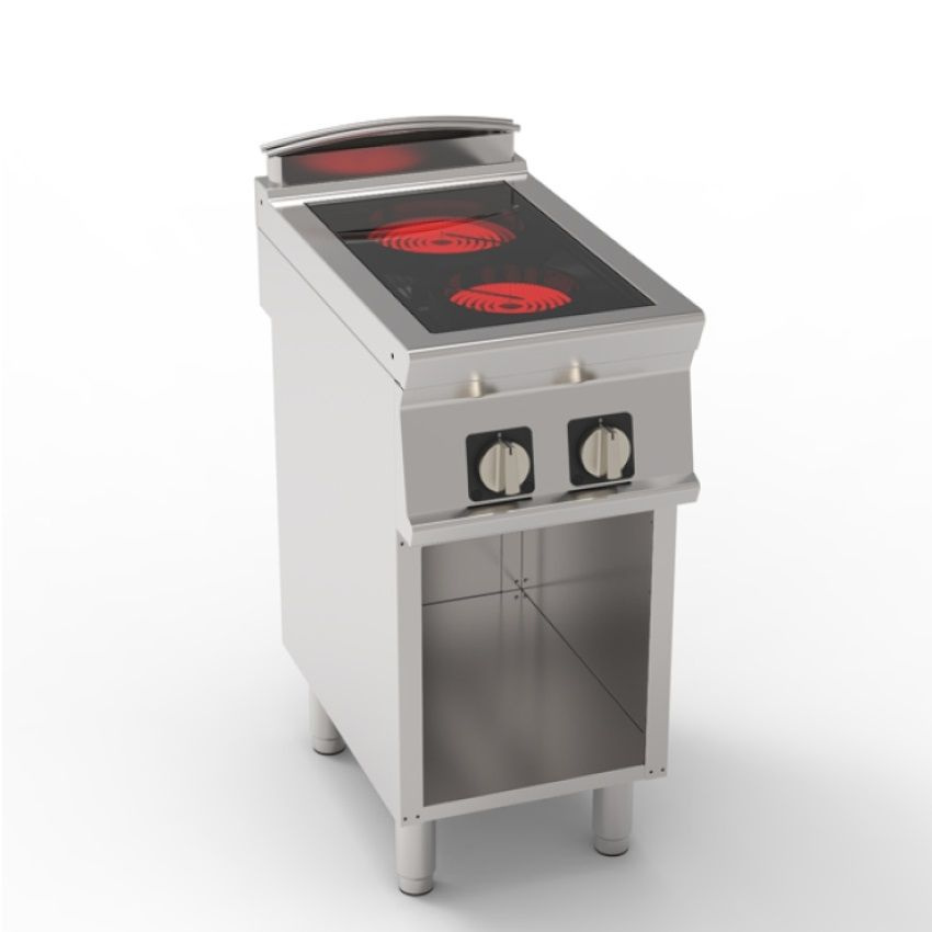 Cuisinière vitrocéramique 2‑foyers | TECNOINOX 716017