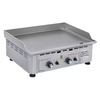 Plaque de grill gaz 2 zones, en acier, 60x45 cm | ROLLER GRILL PSI 600 G