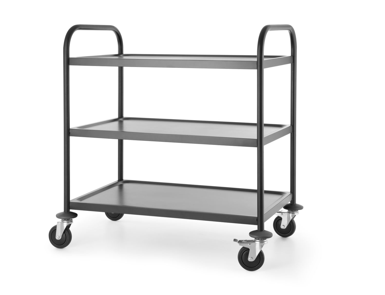 Chariot de service noir à 3 étagères | Hendi 811320