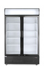 Vitrine réfrigérée avec panneau lumineux, 681 l, 2 portes, aluminium blanc, 2-10°C | ARKTIC 233795