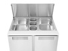Table réfrigérée à salades 2-portes avec couvercle rabattable, 247 l, 90x70x86 cm, 145 W | ARKTIC 236161