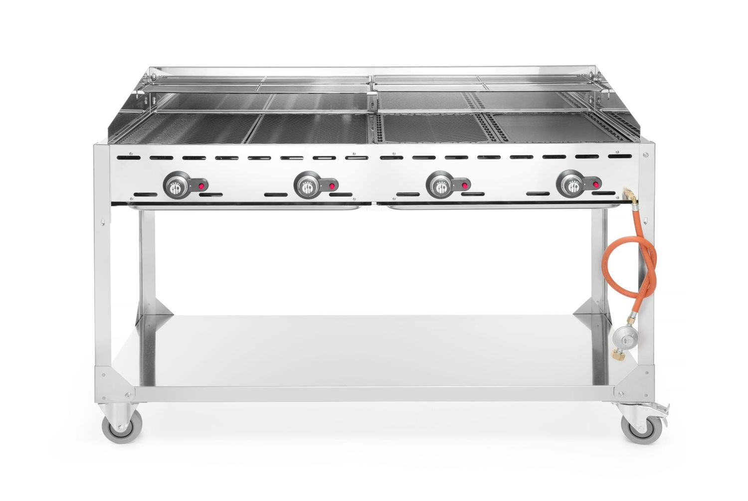 Grill à gaz Green Fire Kitchen Line à 4 brûleurs, 22 kW | HENDI 149614