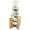 Socle pour carafe en verre VALO, 15x15x12 cm, brun | APS 14019