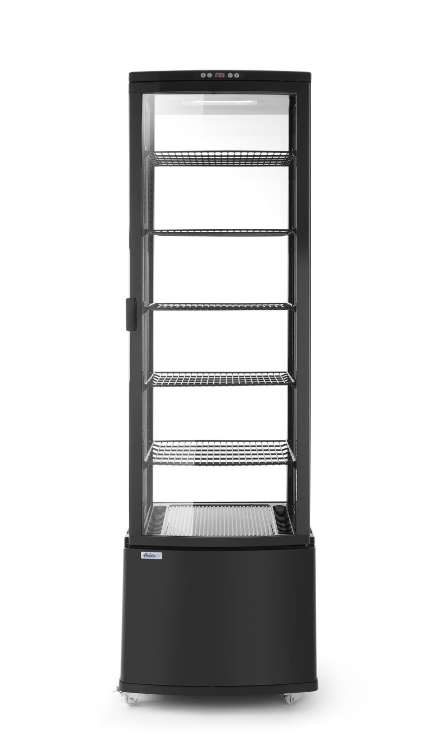 Vitrine réfrigérée 280 L, noire, LED, système de refroidissement dynamique | ARKTIC 233290