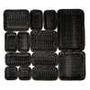 Panier en polypropylène GN LINE, rectangulaire, noir-marron, GN 1/3, 32.5x17.5x7 cm | APS 40223