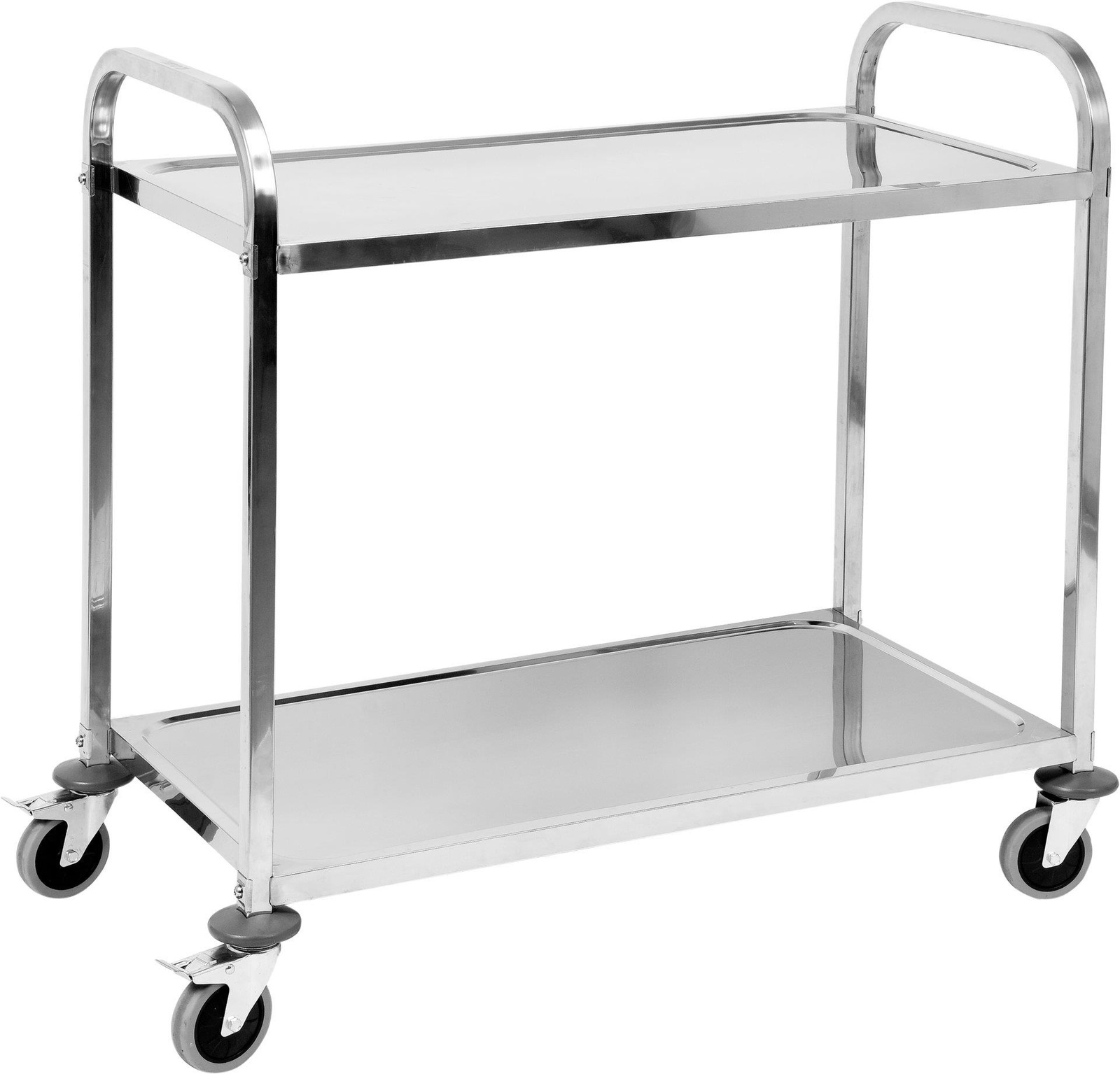 Chariot de service en acier inoxydable à 2 niveaux pliable | YATO YG-09095