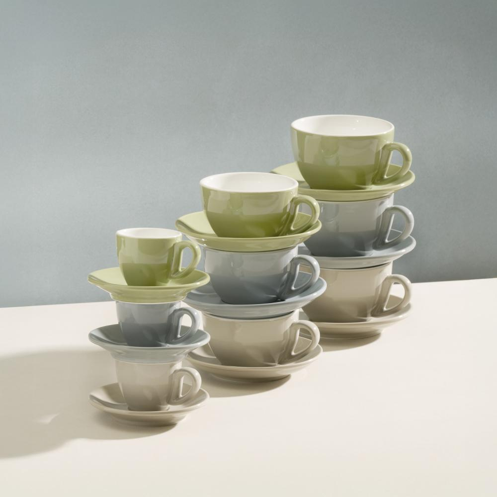 Soucoupe SNUG, porcelaine, vert, 14,5x2,5 cm | APS 16013