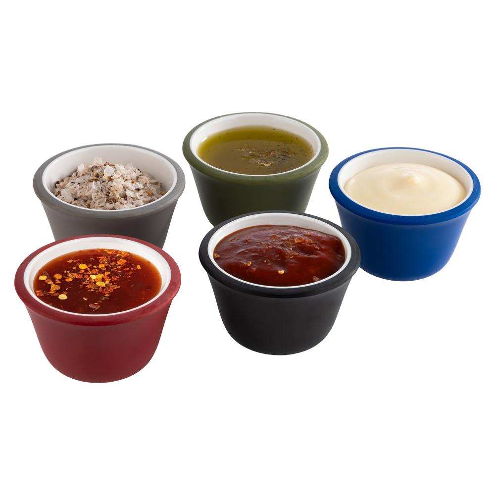 Bols pour sauces, blanc et rouge, lot de 6 pièces, MINI, 6x4 cm, 40 ml | APS 85242
