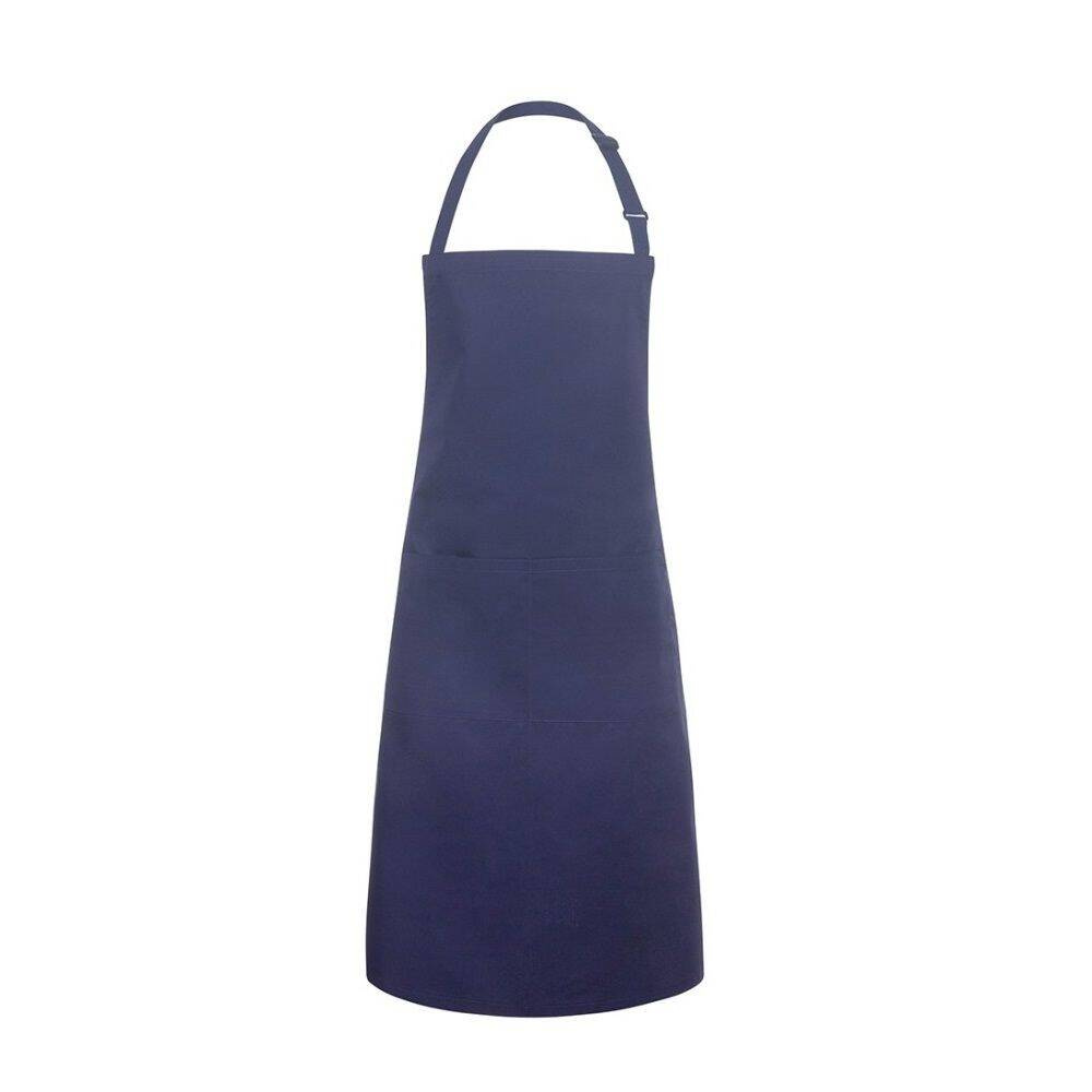Tablier de cuisine Basic 75 x 90 cm avec poche et boucle bleu marine | KARLOWSKY BLS 5-10-pcs