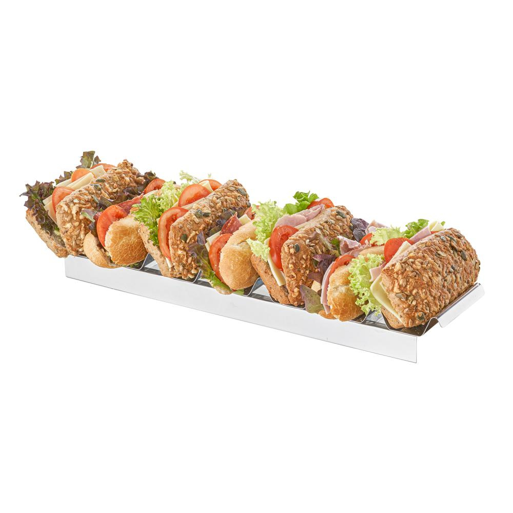 Présentoir pour 7 sandwichs ou hot-dogs, 47x10x5,5 cm | APS 11891