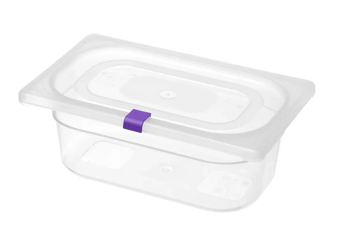 Clips HACCP pour bacs GN en polypropylène, violets, 12 pcs | HENDI 880869
