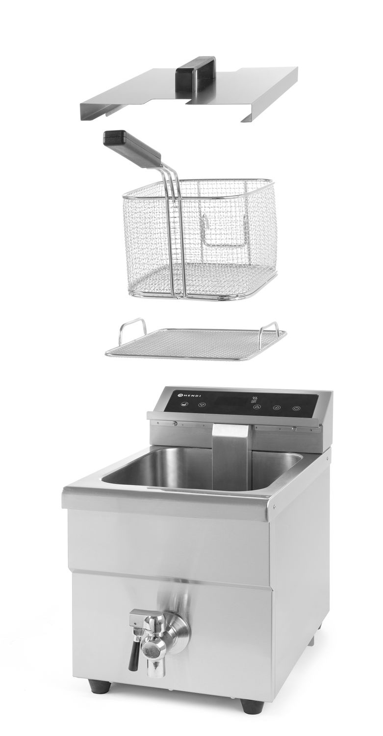 Friteuse à induction Kitchen Line 1 cuve 8 L, 3,5 kW, 230 V | HENDI 215012