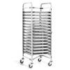 Chariot pliable en acier inoxydable pour le transport de bacs GN | FORGAST FG01105
