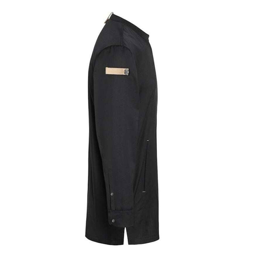 Veste de cuisine Green-Generation noire pour homme | KARLOWSKY JM 35-1