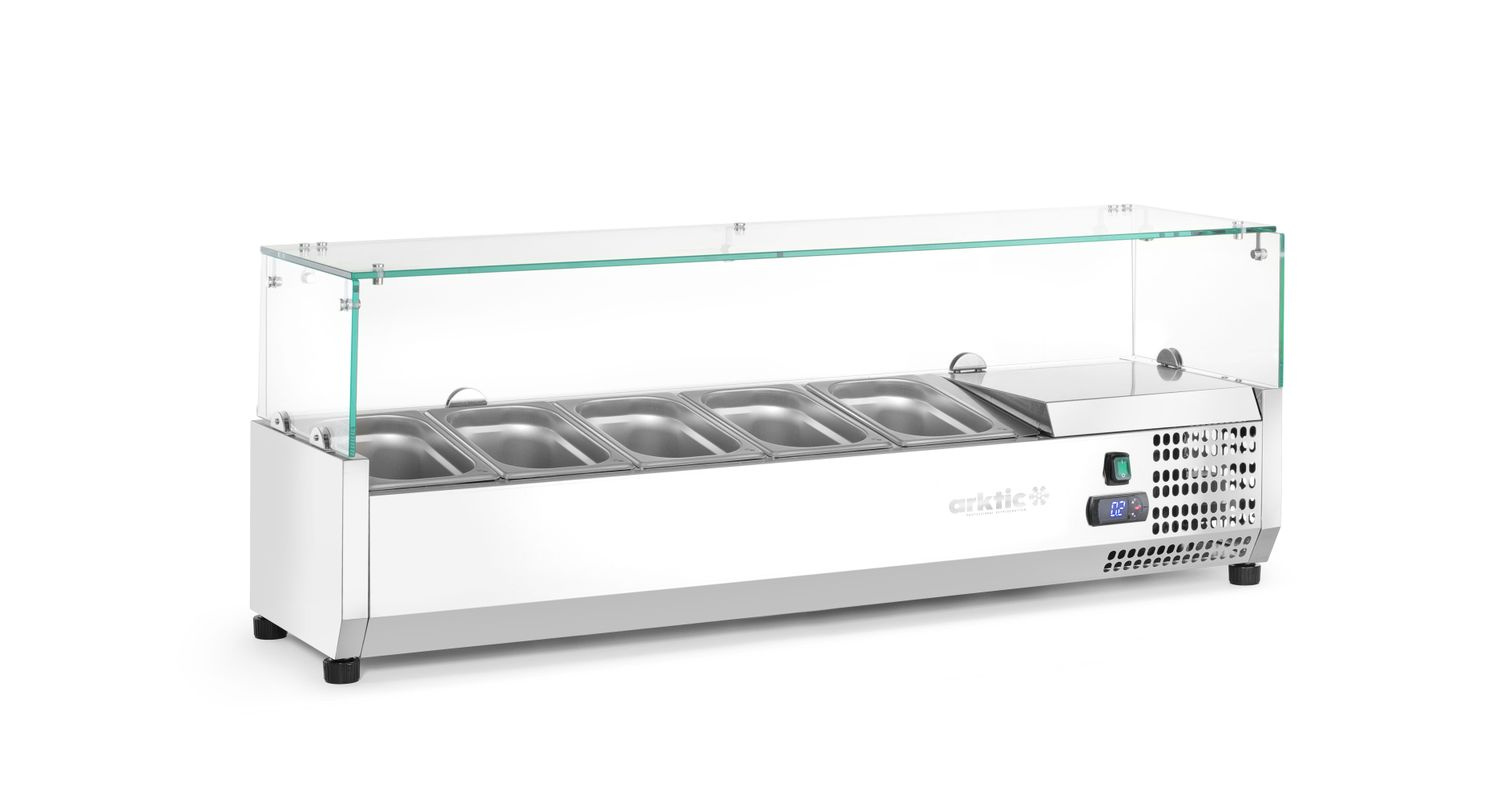 Superstructure réfrigérée 5xGN 1/4, 0-8°C, 120,5x33,5x43,5 cm, 0,18 kW | ARKTIC 232903