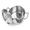 Casserole moyenne en acier inoxydable avec couvercle, 4,4 l, diamètre 20 cm | FORGAST FG02832