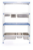 Étagère de stockage en aluminium pour bacs GN | HENDI 812266