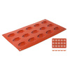 Moule à madeleines en silicone, 15 empreintes de 4,4 x 3,4 cm | CONTACTO 6637/415