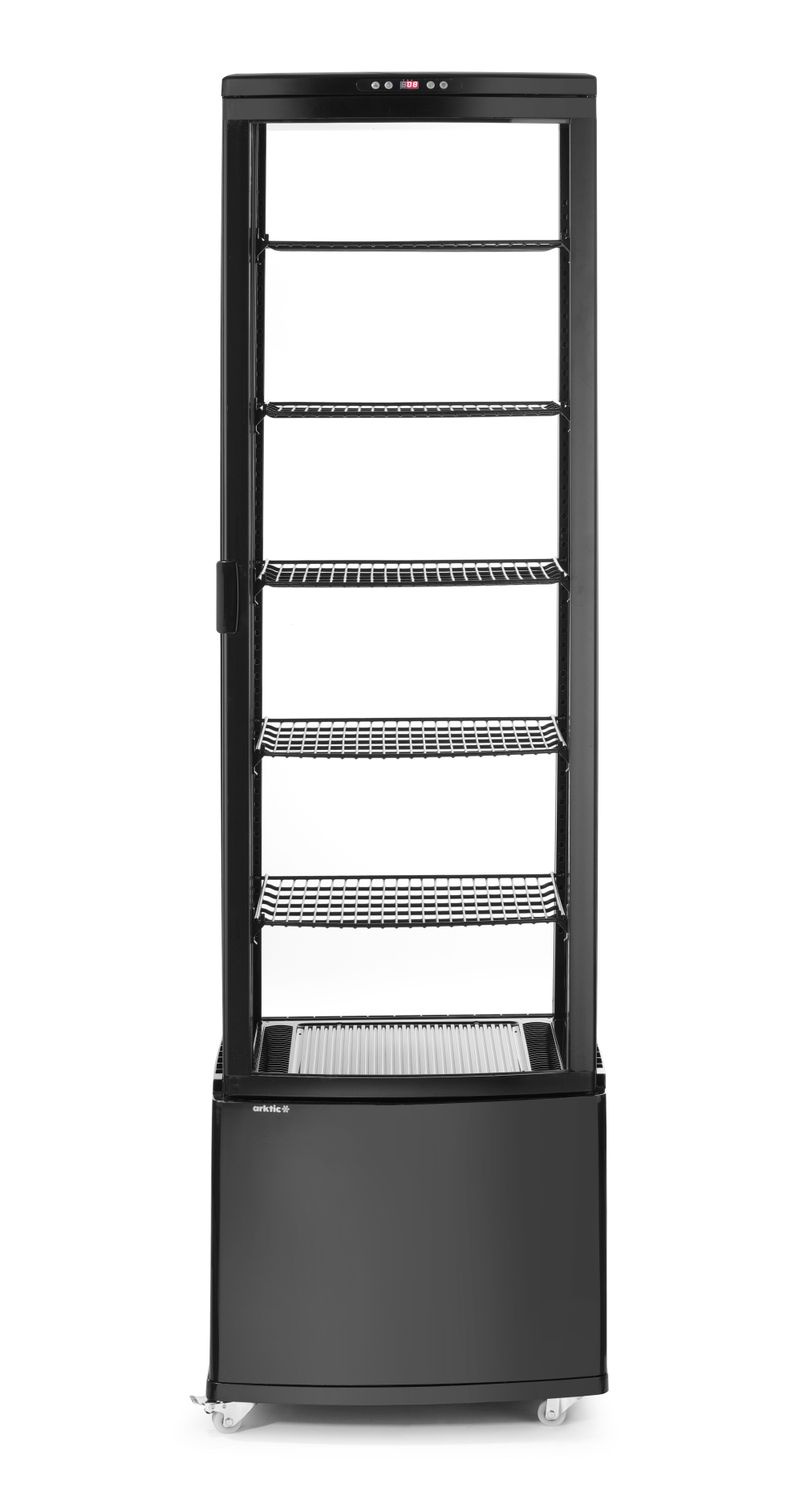 Vitrine réfrigérée 280 L, noire, LED, système de refroidissement dynamique | ARKTIC 233290