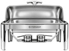 Chafing dish de table roll-top 9 L à combustible | FORGAST FG03129V1