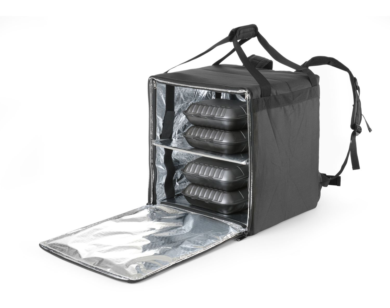Sac à dos isotherme 75 l, renforcé, 10 boîtes, 41x41x49 cm | HENDI 709801