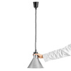 Lampe chauffante pour plats argentée, conique, 0,25 kW, réglage de hauteur 60-180 cm | FORGAST FG03345