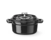 Cocotte en fonte émaillée, 0,27 L, noir, 13x10x(H)4,8 cm | HENDI 626894