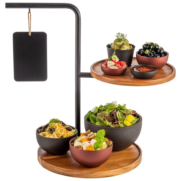 Serviteur de buffet à deux niveaux IRON, 47x30x44 cm | APS 30334