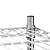 Étagère de stockage en acier chromé, 4 étagères, 122x61x180 cm pliable | FORGAST FG15138