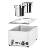 Bemar Hendi Ranger avec robinet de vidange, 8 L, 1000 W, 60,4 x 33,2 x 31,5 cm, bac 2x4 L, 3xGN 1/3 | HENDI 201473