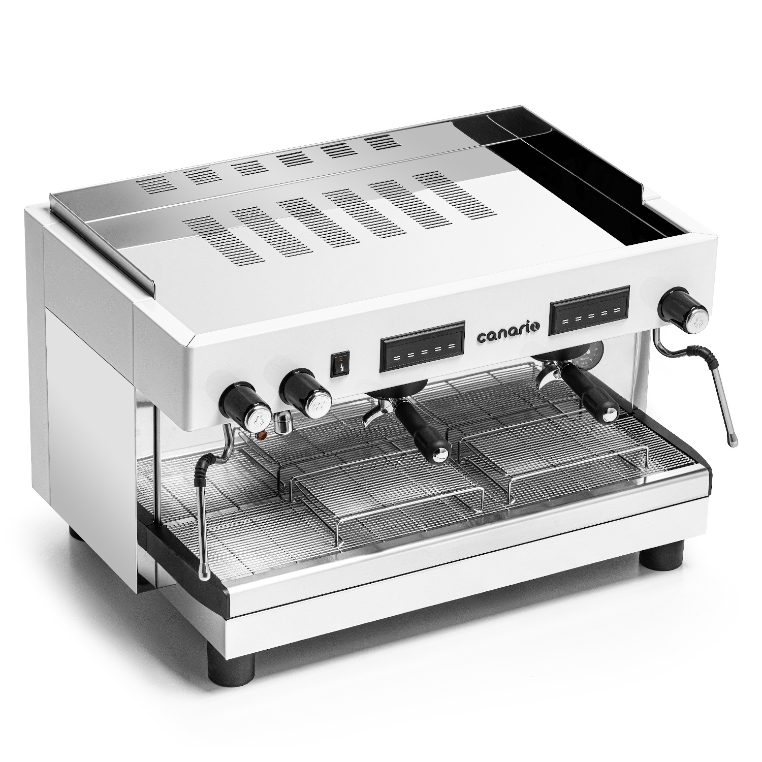 Machine à café expresso 2 groupes à porte-filtre, blanche, 10,5 l, 4,5 kW, 230 V | CANARIO CAFE CC034