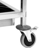 Chariot de service en acier inoxydable à 2 étagères profondes pliable | YATO YG-09099