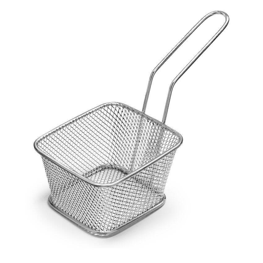 Panier de service pour finger food, 9x10x6,5 cm, acier inoxydable | FORGAST FG11520