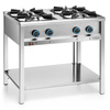 Cuisinière professionnelle à gaz 4 feux avec étagère inférieure, 23 kW | FORGAST FG09451