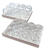 Ensemble de petits bocaux sans couvercles, 12 pièces, 6x5.5 cm, 80 ml | APS 82370