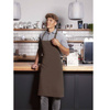 Tablier de cuisine Basic 75 x 90 cm avec boucle brun clair | KARLOWSKY BLS 4-28-Stck