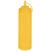 Distributeur de sauces froides avec bouchon, jaune / transparent, lot de 6 pièces, 760 ml | APS 93257