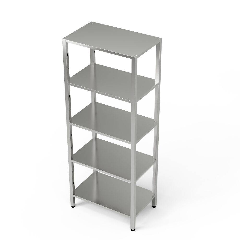 Étagère en acier inoxydable à 5 niveaux - 3 étagères réglables 80x70x180 cm | FORGAST