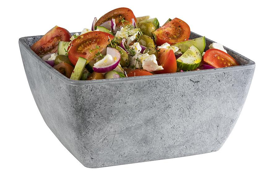 Bol CONCRA, mélamine, gris, 25x25x12 cm, 3,8 l | APS 84831